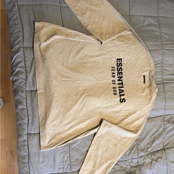 Essentials Tan Long Sleeve Tee - Picture 2 of 5